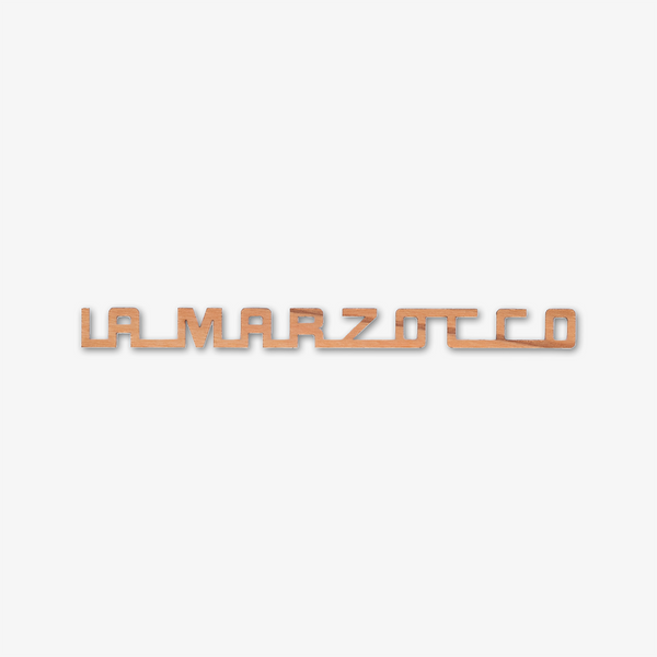 La Marzocco logo in genuine wood