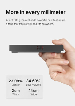 Compact and lightweight black coffee scale with high precision, ideal as an espresso accessory, all about coffee.