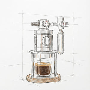 Aleman micro pneumatic espresso machine | Air-powered 58 mm countertop