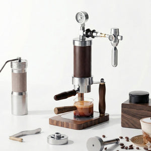 Aleman Nomad Hybrid Portable Espresso Machine | Hand Crank and Pneumatic 2-in-1