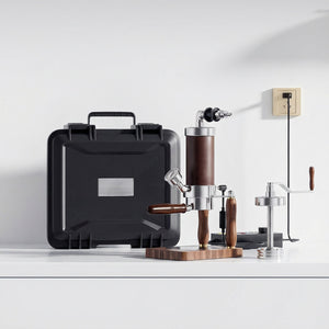Aleman Nomad Hybrid Portable Espresso Machine | Hand Crank and Pneumatic 2-in-1