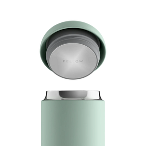 Insulated and reusable mint green coffee cup for take away, part of Fellow and Latest news, all about coffee.