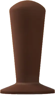 Luce replacement handle in brown, ergonomically designed for espresso and coffee brewing.