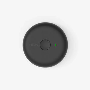 Matte black electric lid with button and green LED indicator for vacuum storage, part of Fellow, EspressoGear, all about coffee