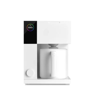 Modern white coffee brewer for manual brewing with precision and control, part of Fellow, all about coffee.