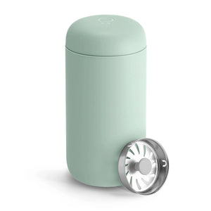Insulated and reusable coffee cup in mint green colour for take away, part of the latest news, all about coffee.