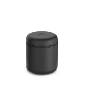 Black electric vacuum storage for coffee 0.7 L, part of Fellow, Storage, Latest news, all about coffee.