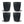 Mug 8oz Charcoal 4pcs - Huskee HUSKEE