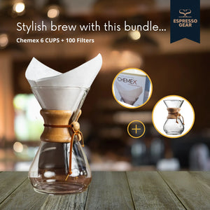 Chemex 6 CUPS + 100 Filters ESPRESSO GEAR
