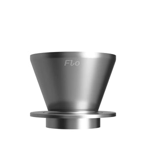 Sleek stainless steel pour over with precise flow control, part of Varia, Handbryggare, all about coffee.
