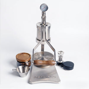 Aleman 2P Espresso Machine with Manual Lever | Base and Drip Tray in Stainless Steel