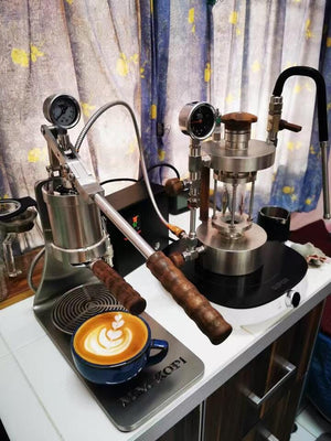 Aleman Sniper Espresso Machine with Manual Lever | Precision Tower in Stainless Steel