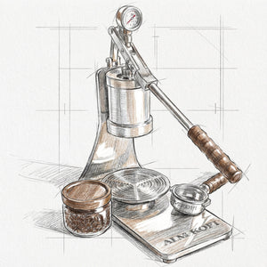 Aleman Sniper Espresso Machine with Manual Lever | Precision Tower in Stainless Steel