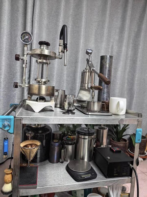 Aleman Sniper Espresso Machine with Manual Lever | Precision Tower in Stainless Steel