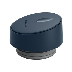 Insulated sliding lid in stone blue for reusable to-go cup, part of Fellow, Take away, EspressoGear, all about coffee.