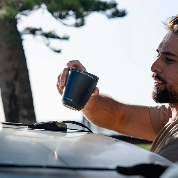 Huskee Stål mugg 235 ml – hållbar kaffekopp i svart - Barista och Espresso