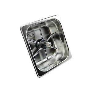 Pitcher Rinser square 150mm Spinjet in stainless steel for efficient cleaning of milk pitchers.