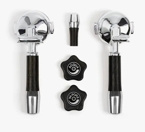 Handle set for ECM rotary wheel-Handle set-Wiedemann Manufaktur-Option 1-Black oak-Barista and Espresso