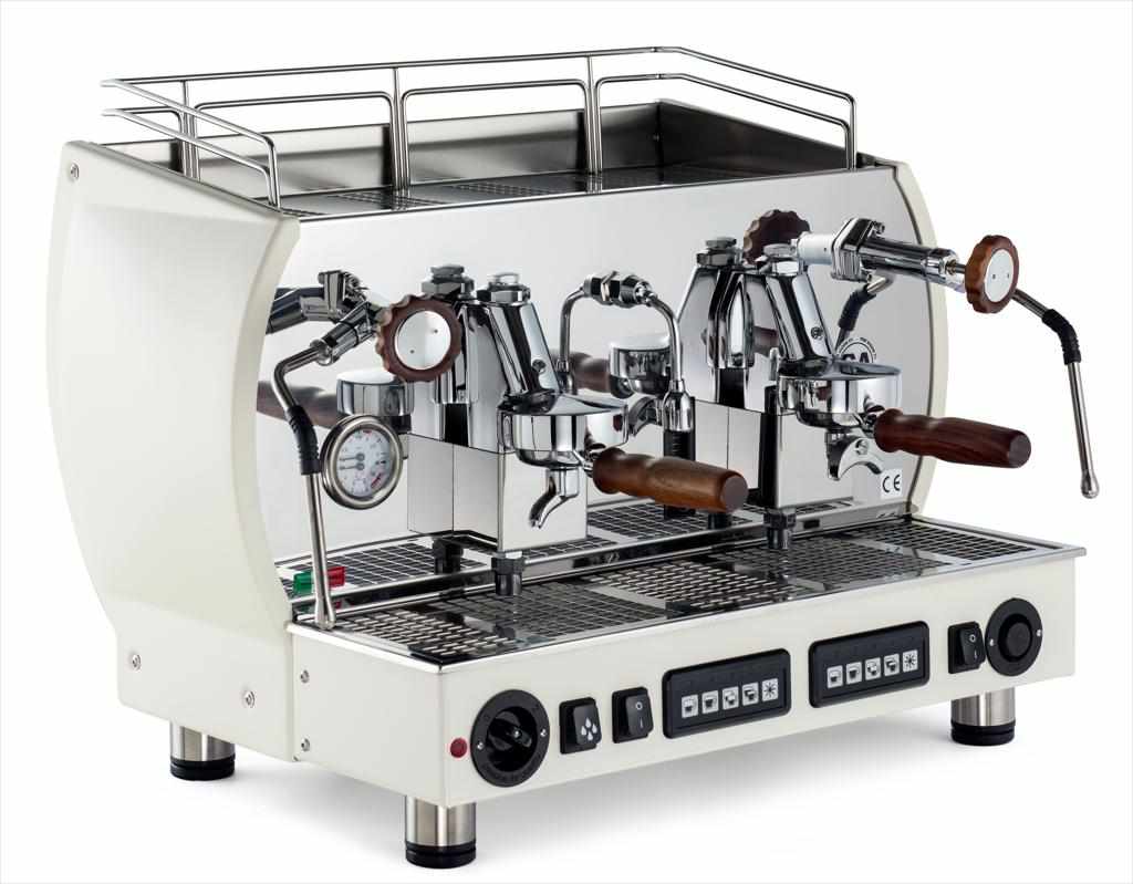 La Nuova Era Altea Vintage Kommersiell espressomaskin-Kommersiell-La Nuova Era-2-grupp-Vit/trä-Barista och Espresso