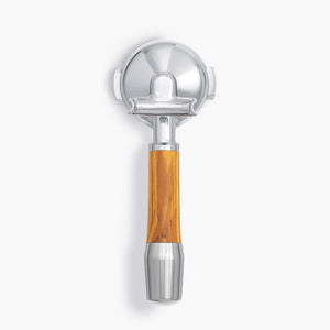 Wood Portafilter 58 mm double spout-Portafilter-Wiedemann Manufuktur-Elegant-Oliv-Barista och Espresso